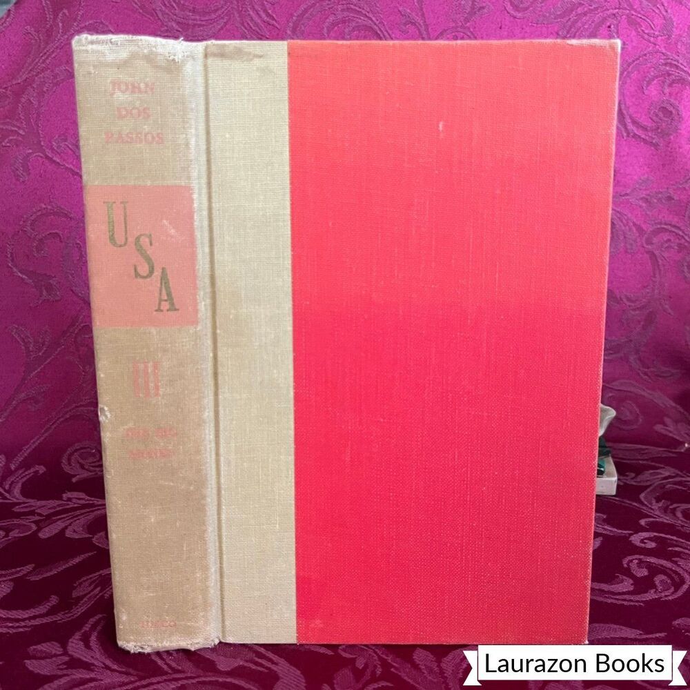 1946 U.S.A. by John Dos Passos, Illustrated Vintage Book, Houghton Mifflin Co